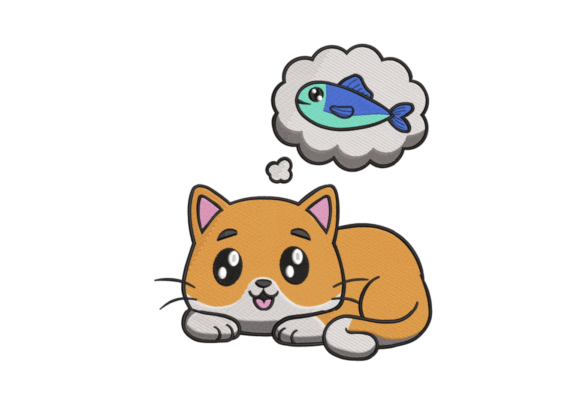 Dreamy Cat Embroidery Digitizing Design Review