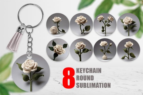 Keychain White Rose Embroidery Review