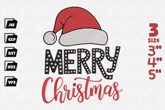 Santa Hat, Merry Christmas Embroidery Review